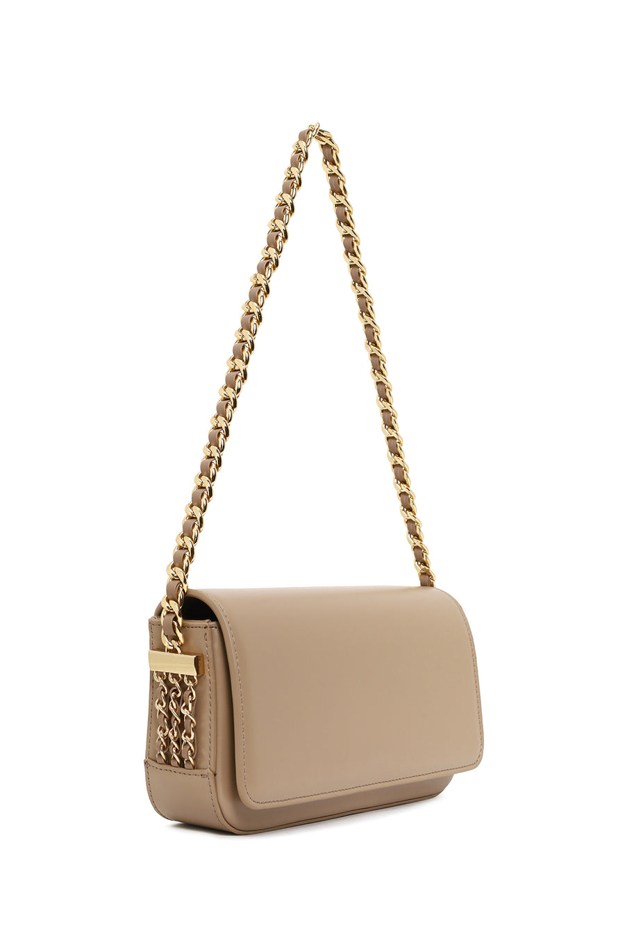 Women's Dark Beige Chain Strap Shoulder Bag