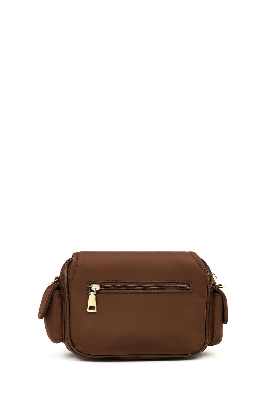 Women's Brown Fabric Crossbody Bag