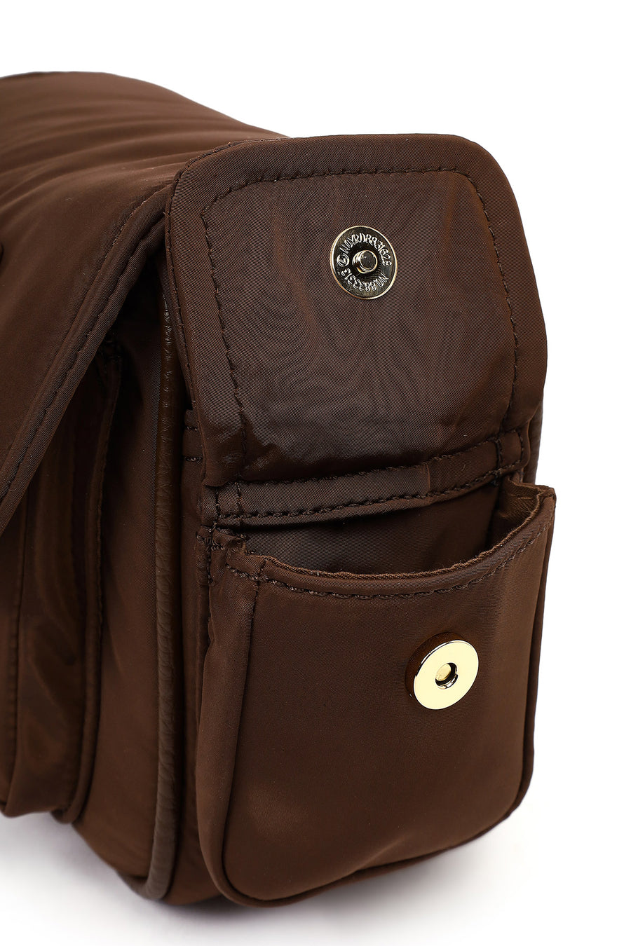 Women's Brown Fabric Crossbody Bag
