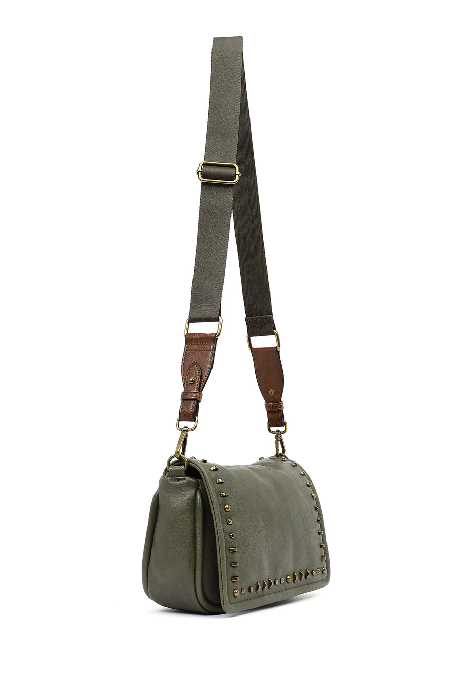 Women's Khaki Long Strap Crossbody Bag