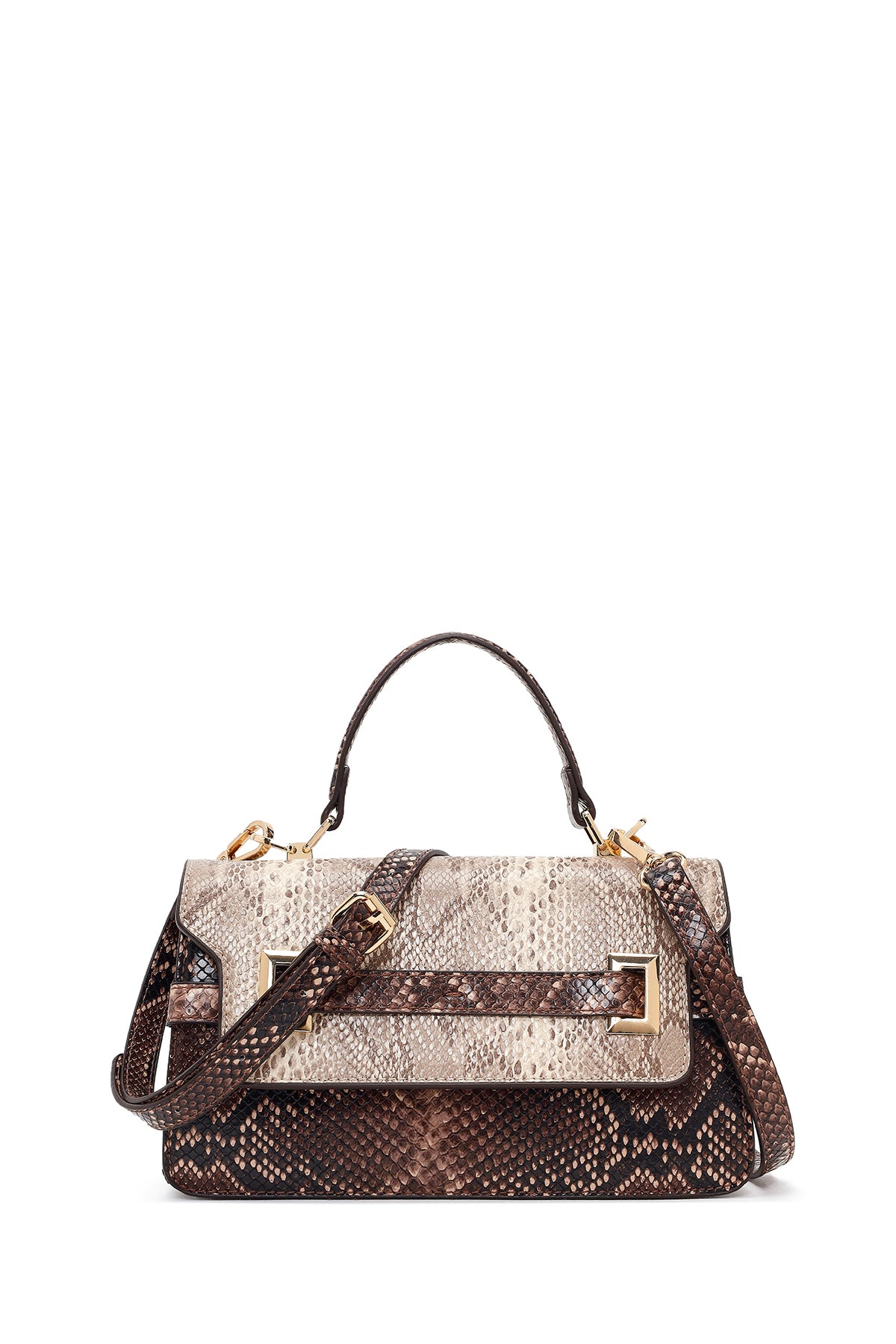 Kadın Bej Desenli Uzun Askılı Mini Kol Çantası 26PBD245540 | Derimod