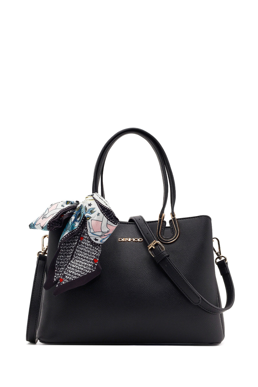 Woman Black Long-Strap Accessorized Shoulder Bag 26PBD2459FT | Derimod