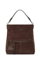 Kadın Kahverengi Uzun Askılı Süet Omuz Çantası | Derimod