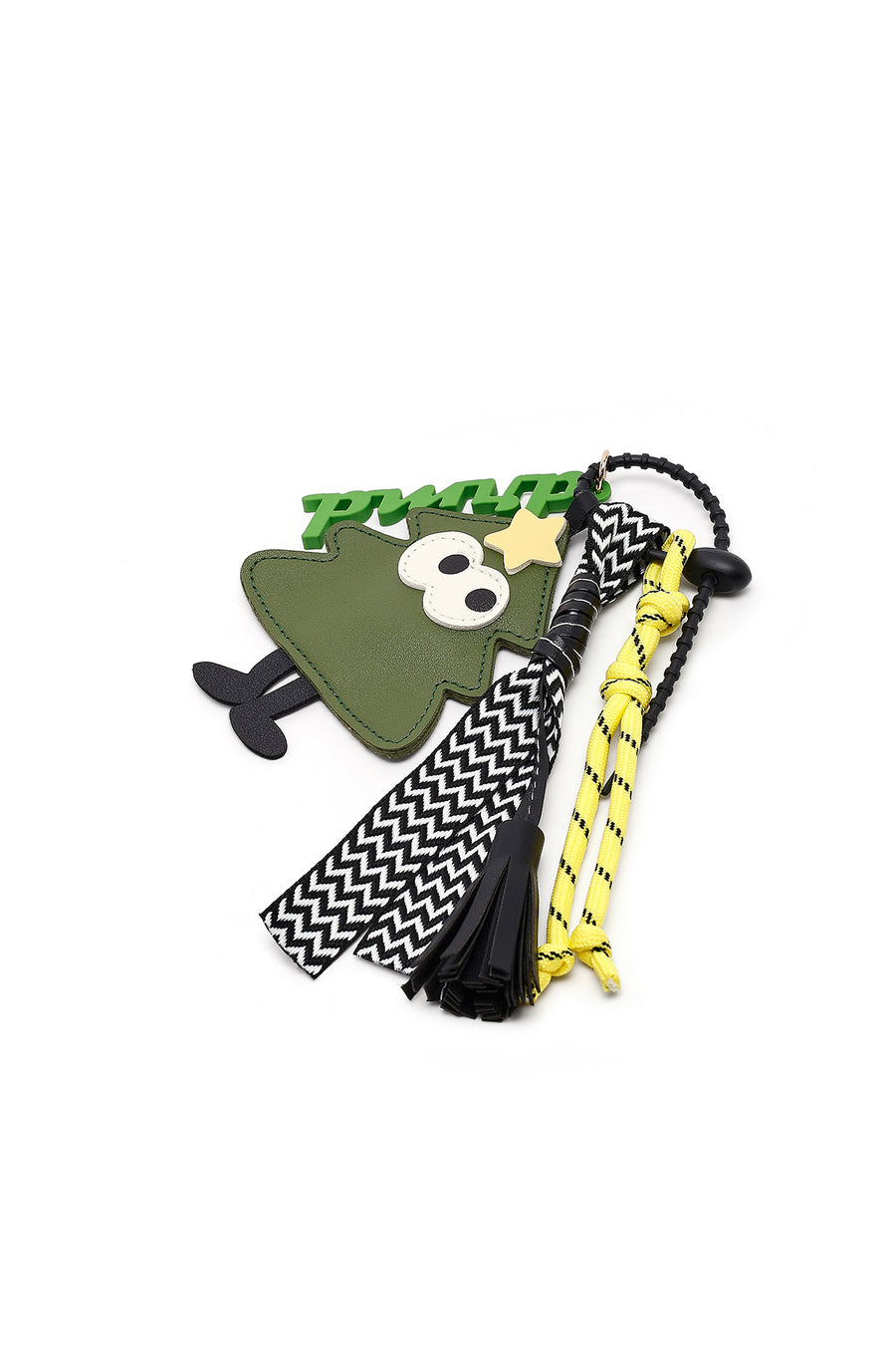 Women's Black Fabric Charm Backpack