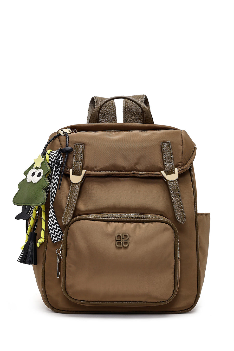 Women's Mink Fabric Charm Backpack 26PBD24656F | Derimod