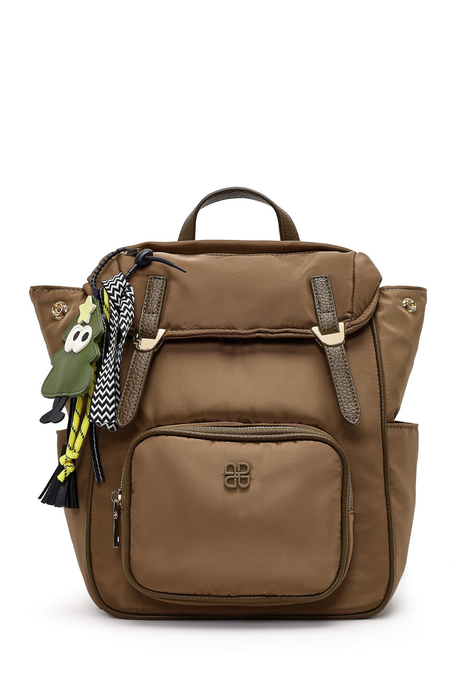 Women's Mink Fabric Charm Backpack