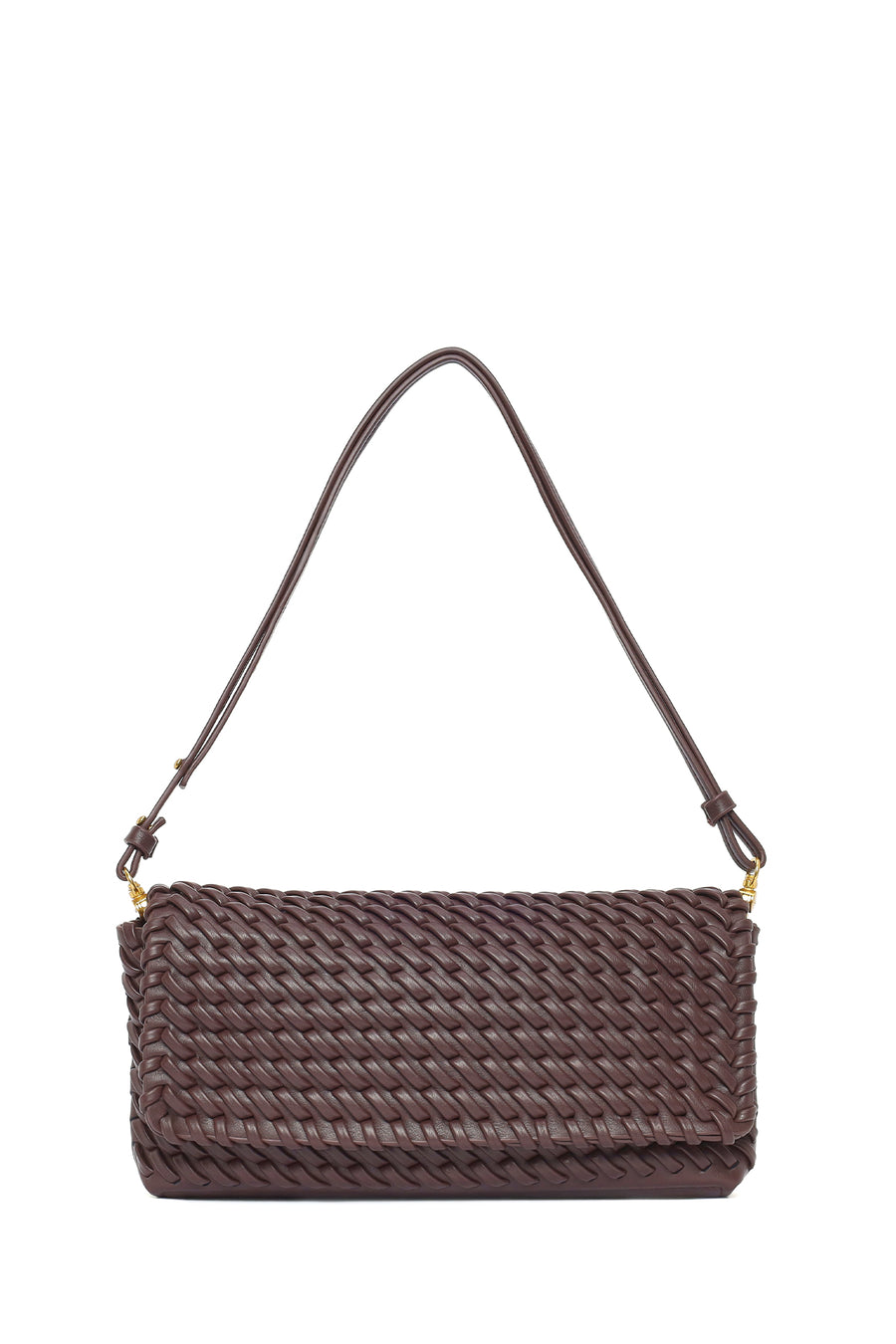 Women's Brown Knitted Shoulder Bag