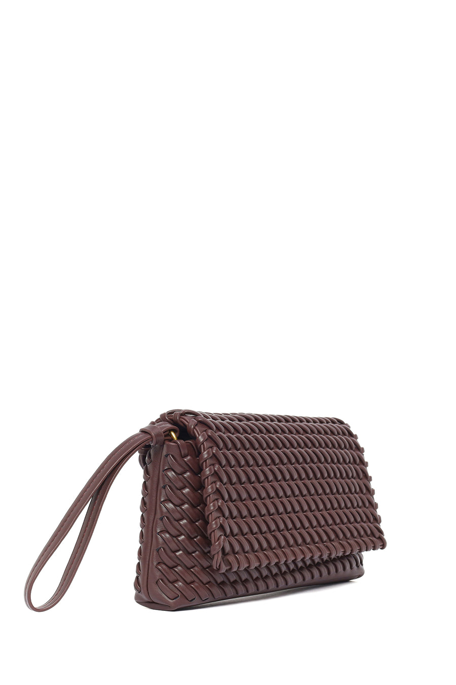 Women's Brown Knitted Shoulder Bag