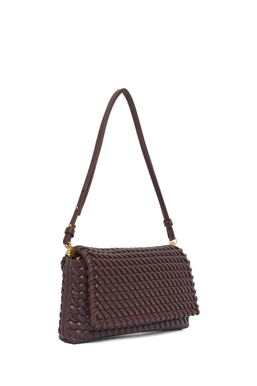 Women's Brown Knitted Shoulder Bag