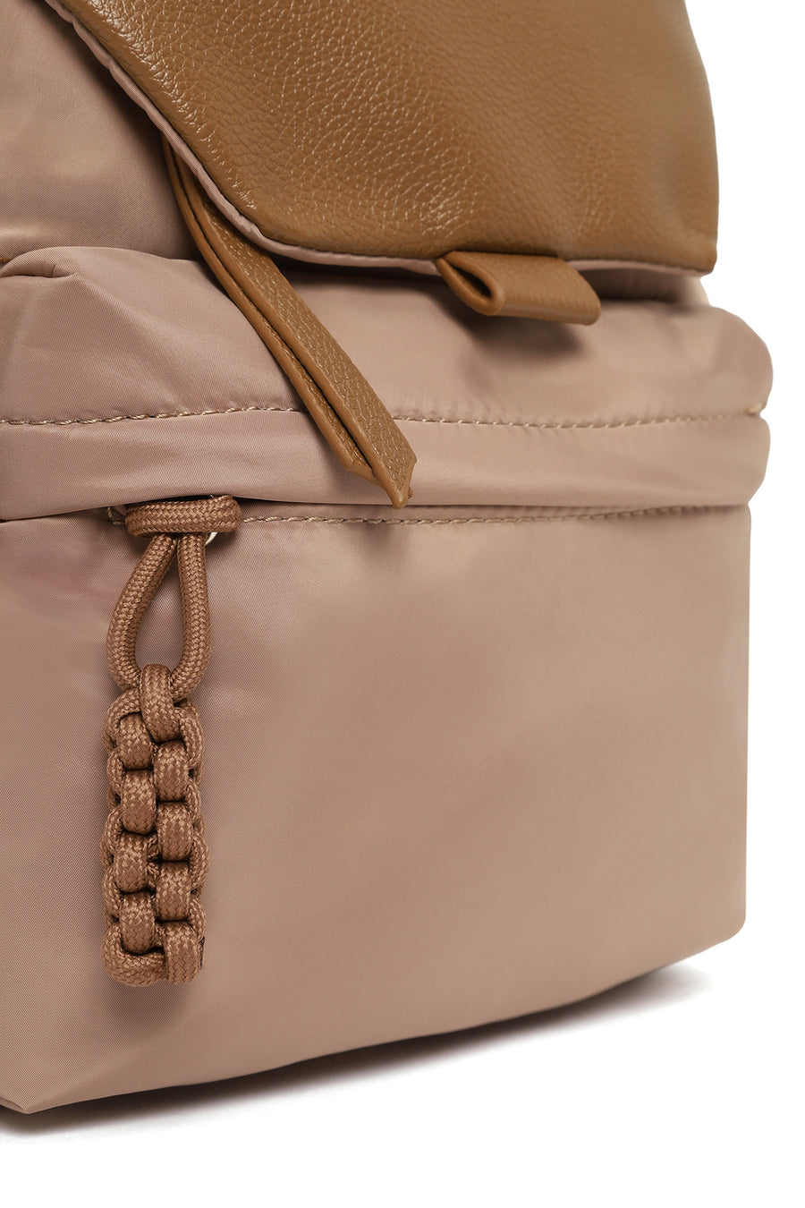 Women's Beige Fabric Backpack