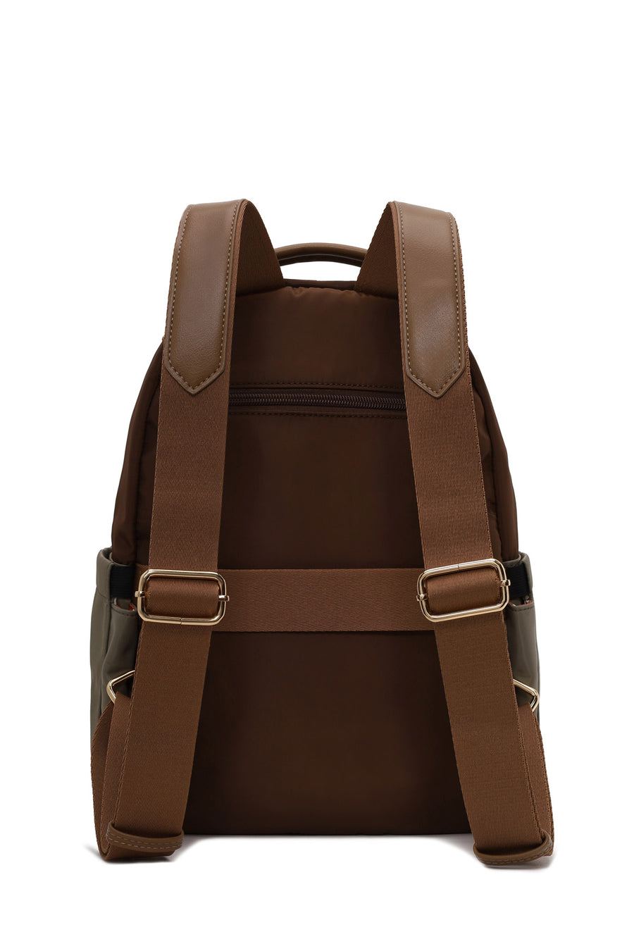Woman Blue Fabric Backpack