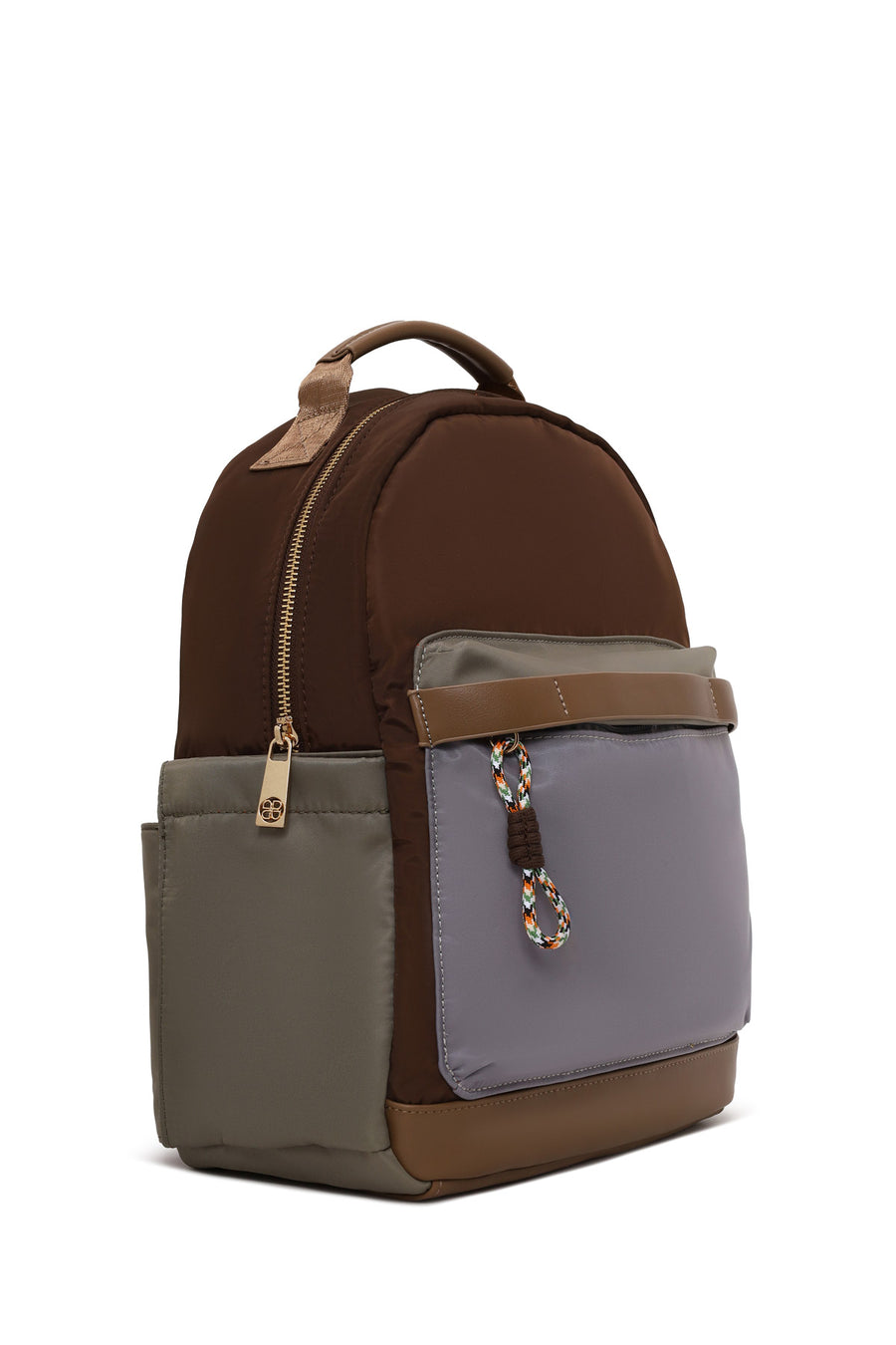 Woman Blue Fabric Backpack