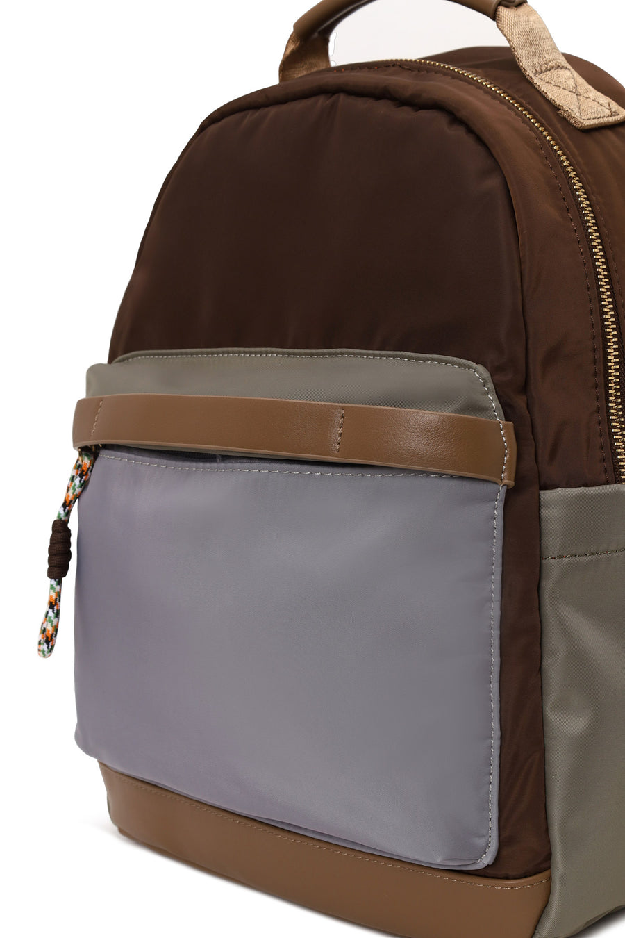 Woman Blue Fabric Backpack