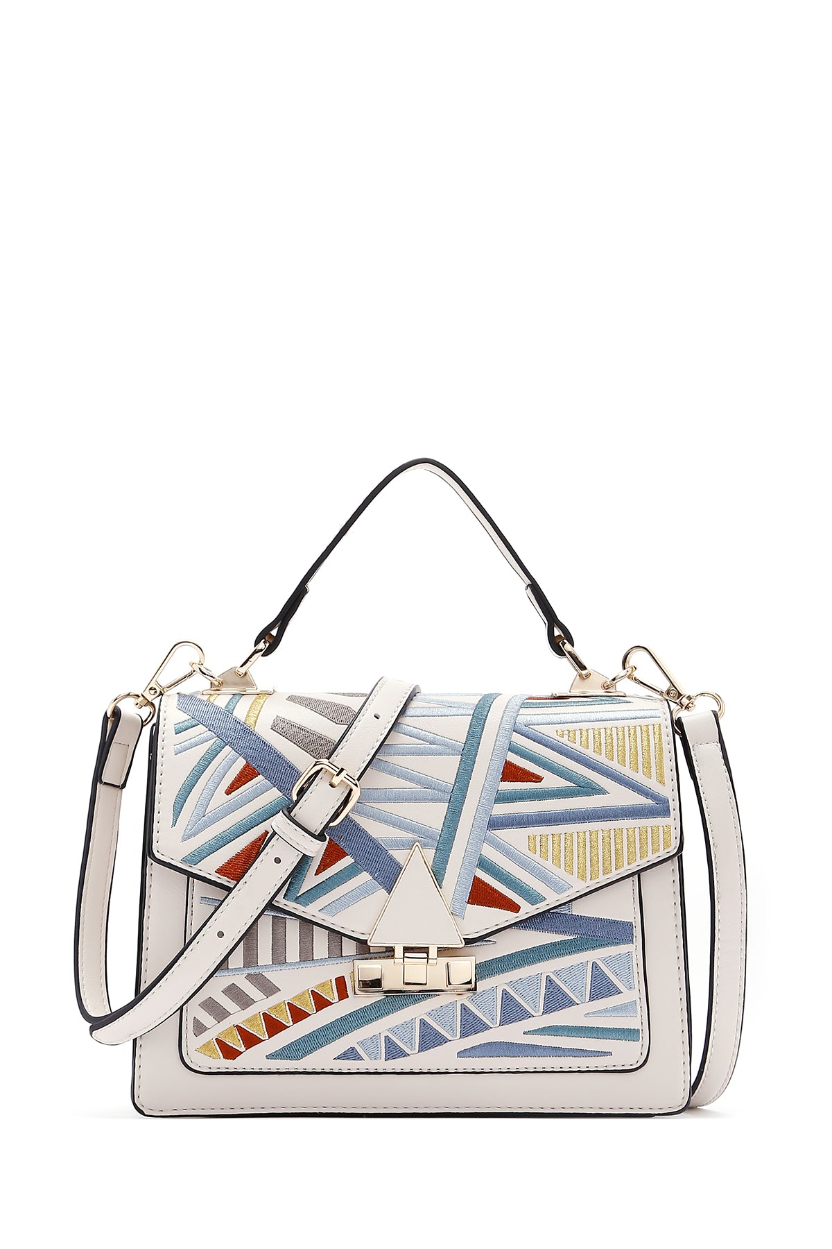 Kadın Çok Renkli Baskılı Uzun Askılı Kol Çantası 26PBD260026 | Derimod