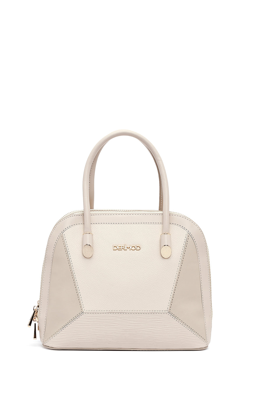 Woman Cream Long-Strap Classic Shoulder Bag