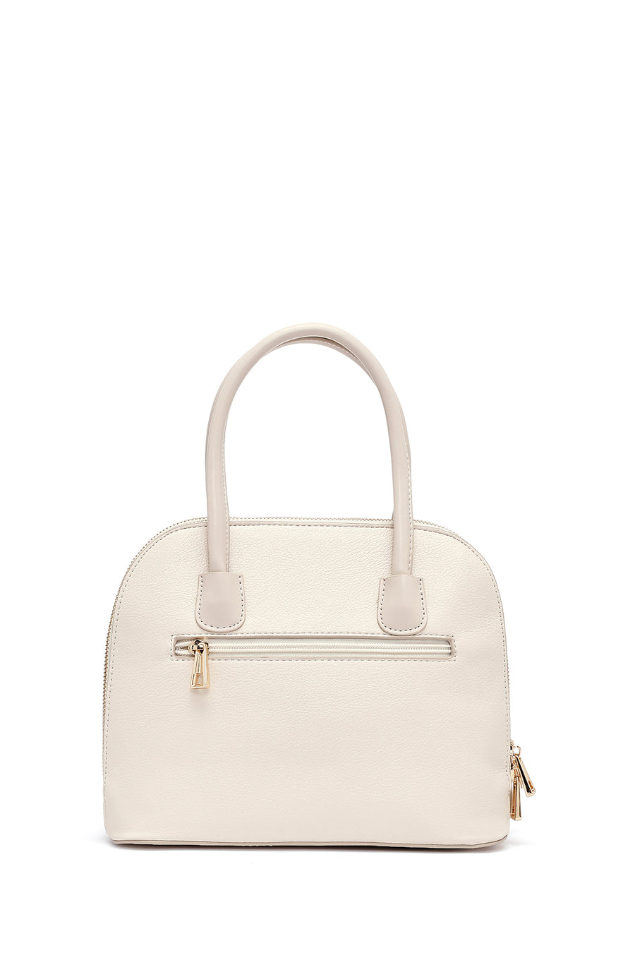 Woman Cream Long-Strap Classic Shoulder Bag
