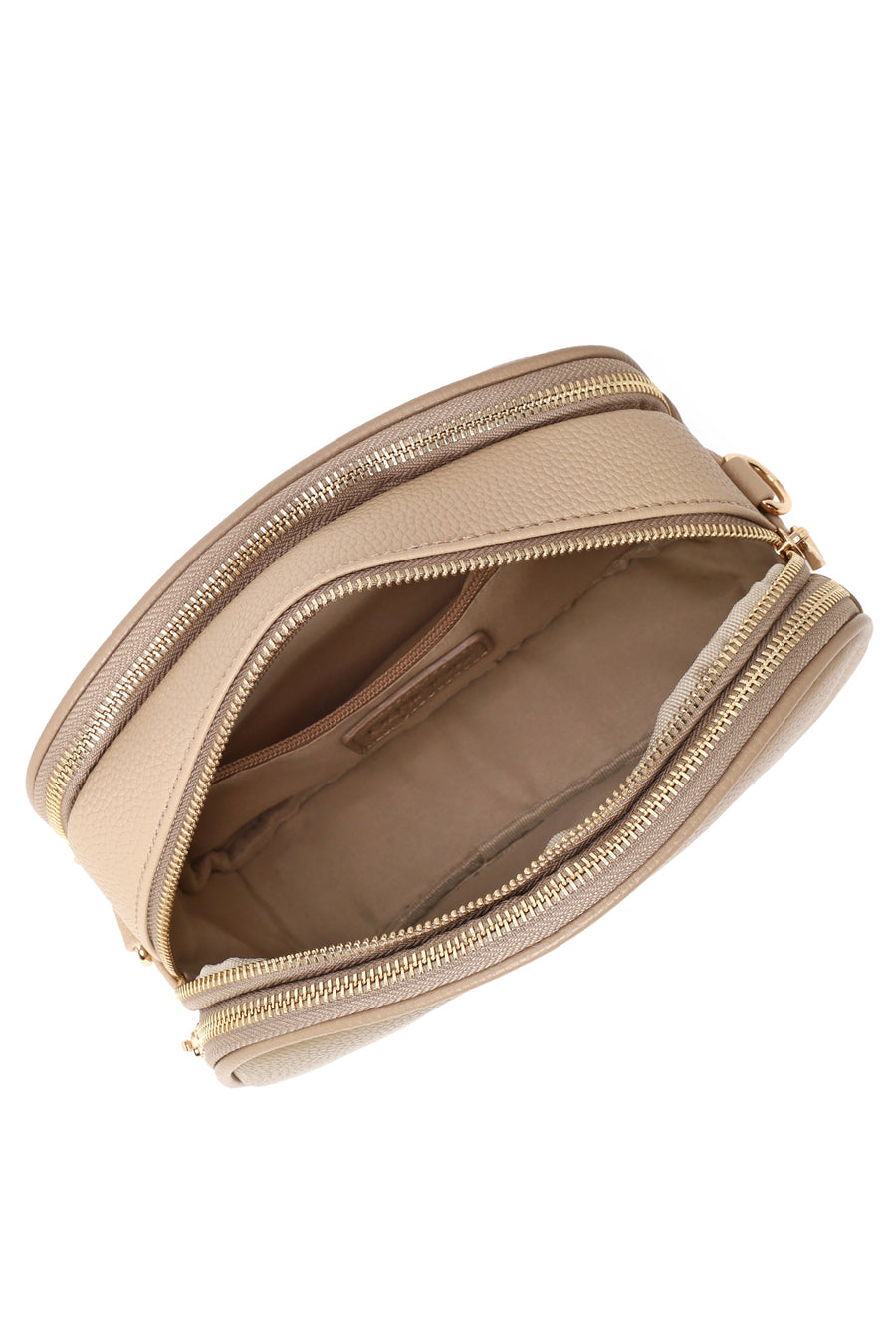 Woman Beige Patterned Crossbody Bag
