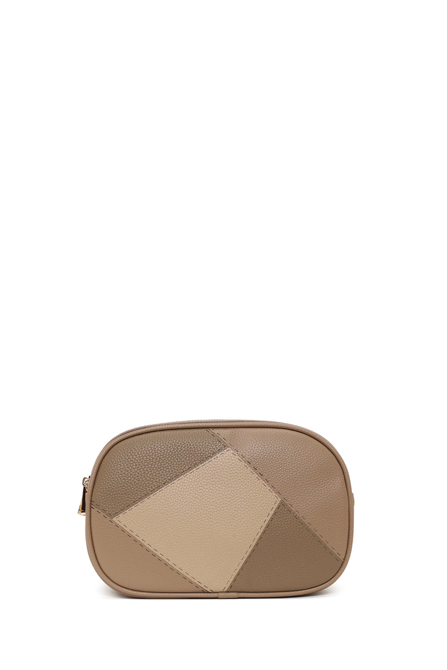 Woman Beige Patterned Crossbody Bag