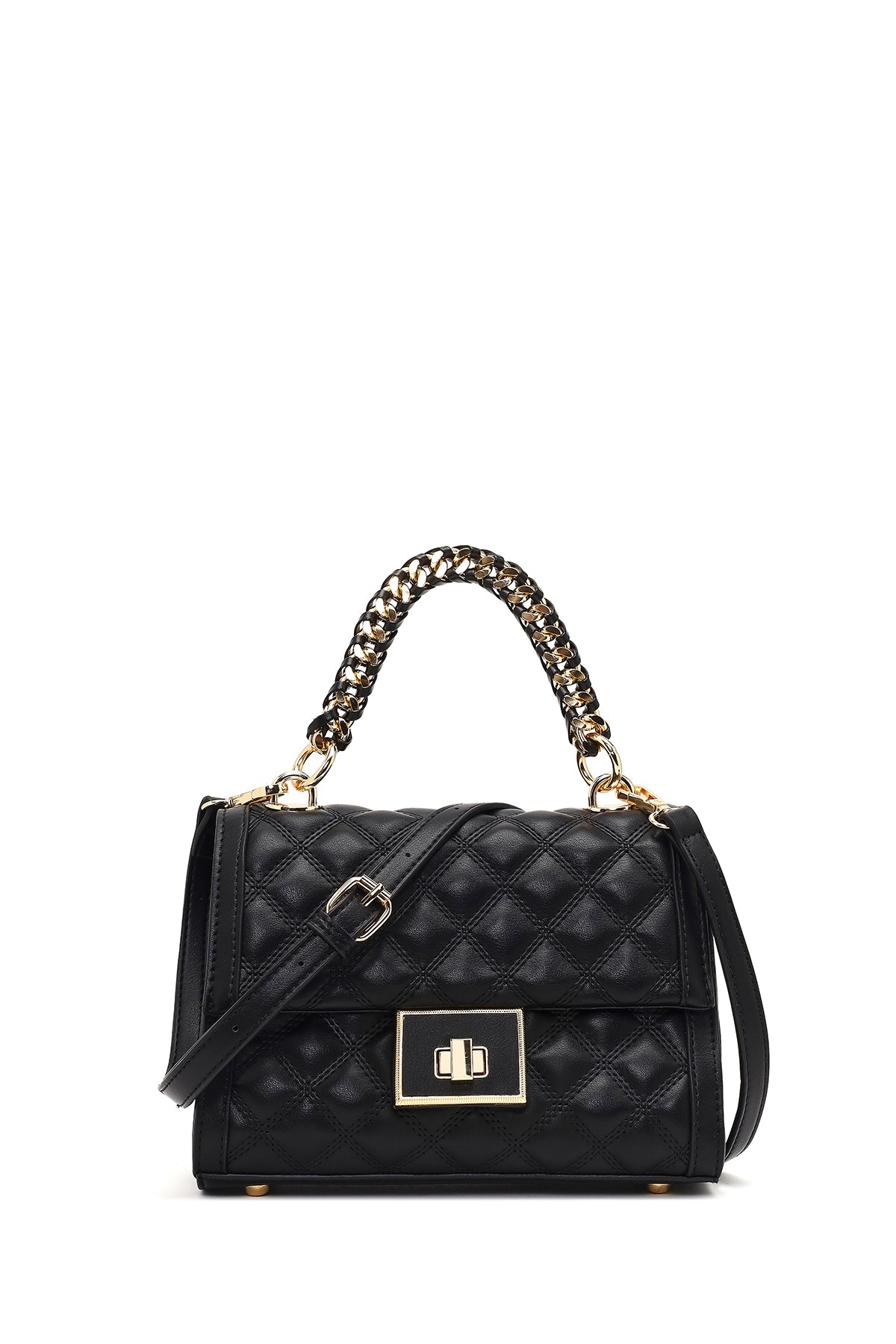 Women's Black Long Strap Quilted Handbag 26PBD2625KP | Derimod