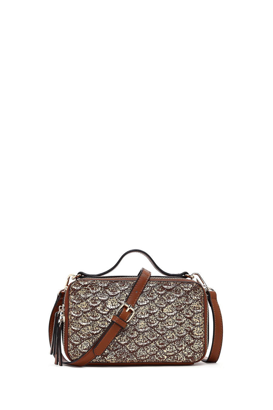 Women's Tan Long Strap Printed Shoulder Bag 26PBD262626 | Derimod