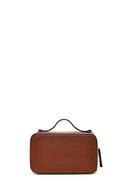 Women's Tan Long Strap Printed Shoulder Bag | Derimod