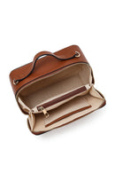 Women's Tan Long Strap Printed Shoulder Bag | Derimod