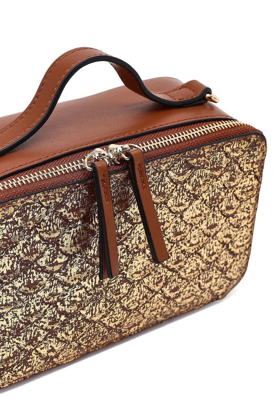 Women's Tan Long Strap Printed Shoulder Bag