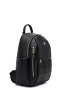 Kadın Siyah Baskılı Sırt Çantası | Derimod