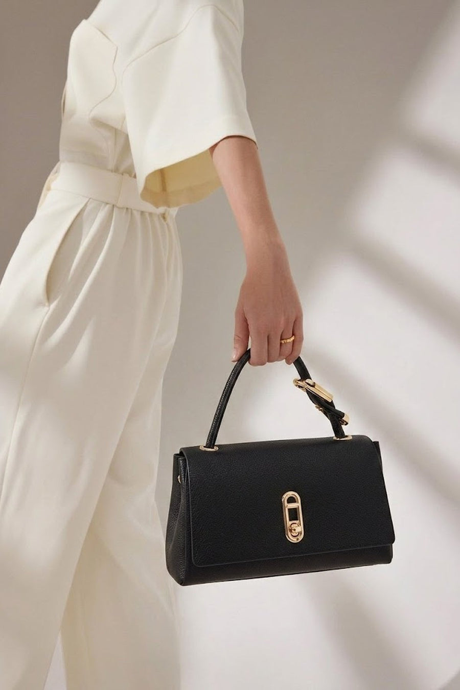 Woman Black Long Strap Shoulder Bag