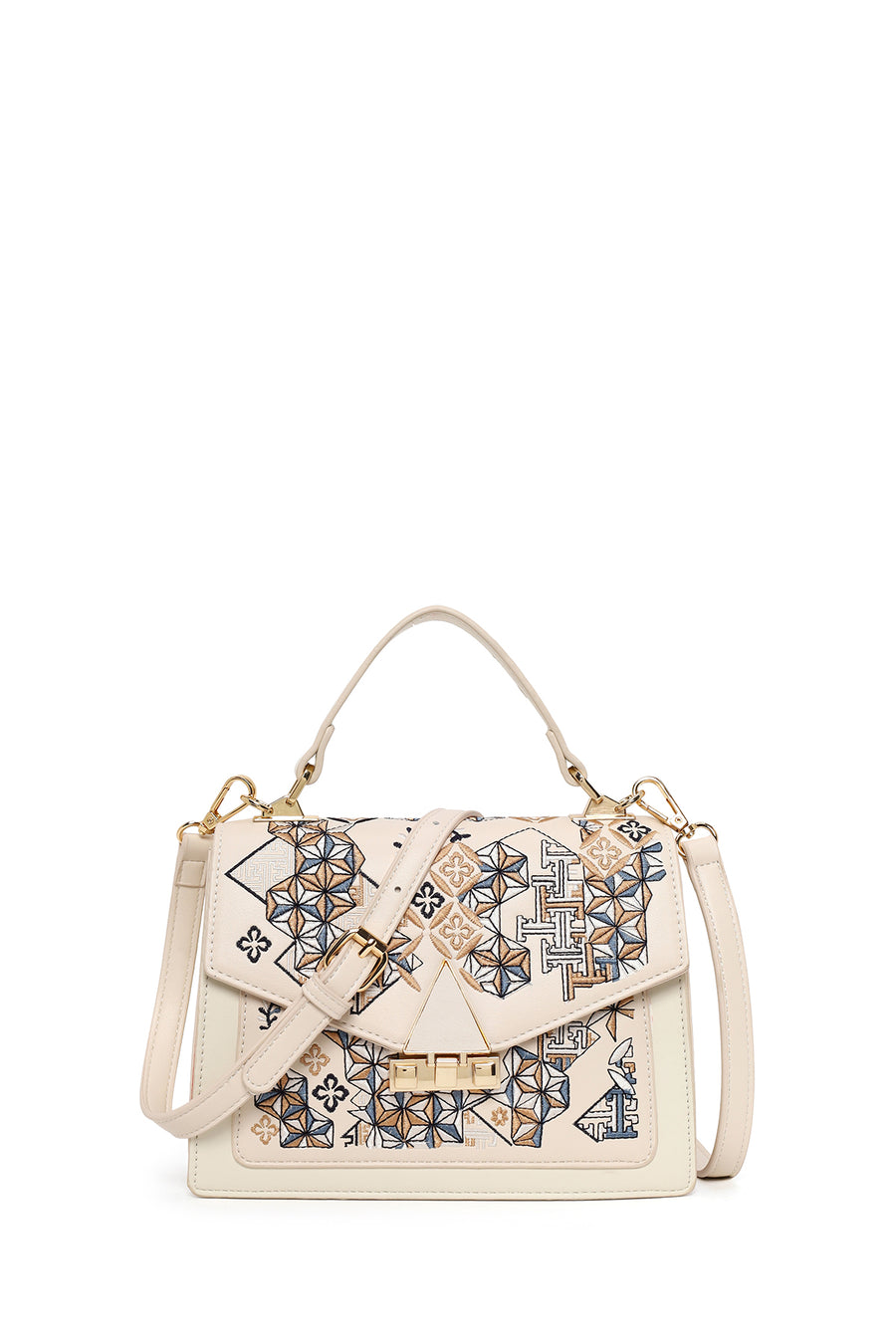 Woman Cream Long Strap Printed Shoulder Bag 26PBD263826 | Derimod