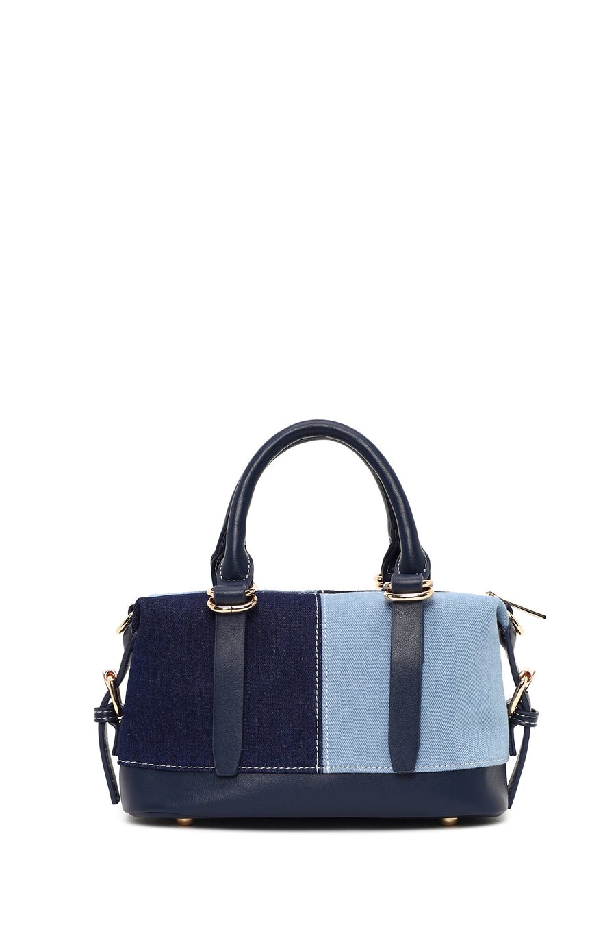 Woman Blue Long-Strap Denim Shoulder Bag