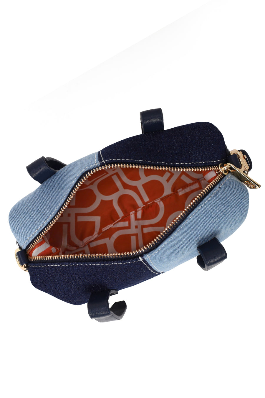 Woman Blue Long-Strap Denim Shoulder Bag