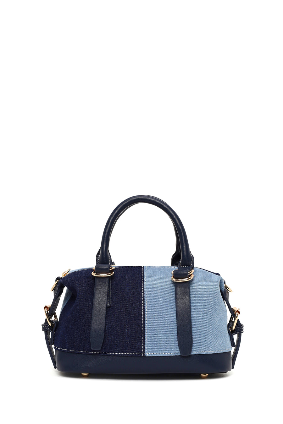 Woman Blue Long-Strap Denim Shoulder Bag
