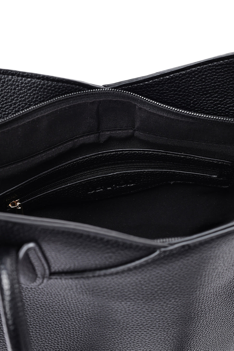 Woman Black Shoulder Bag with Accessory Details