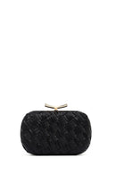 Kadın Siyah Uzun Zincir Askılı Mini Örgü Portföy Çanta | Derimod