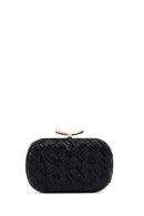 Kadın Siyah Uzun Zincir Askılı Mini Örgü Portföy Çanta | Derimod