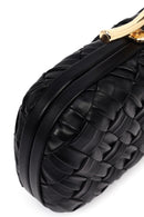 Kadın Siyah Uzun Zincir Askılı Mini Örgü Portföy Çanta | Derimod