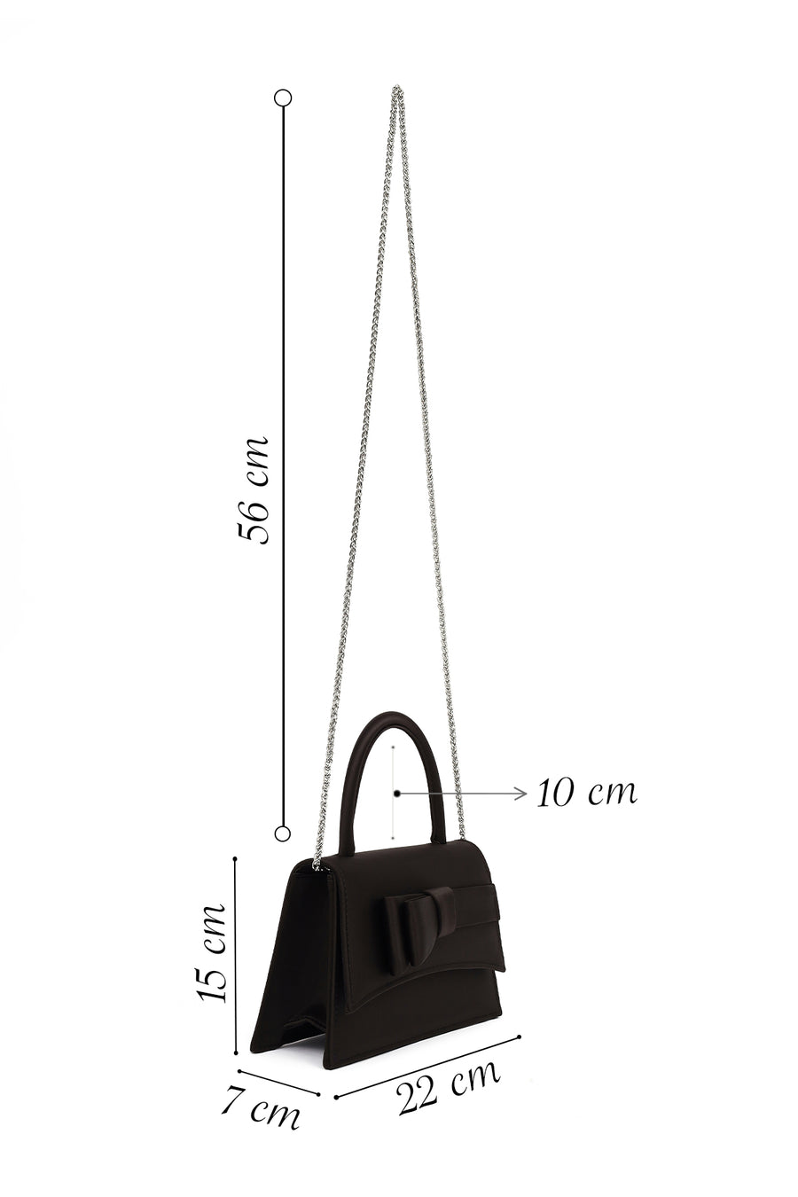 Women's Black Long Chain Strap Mini Shoulder Bag