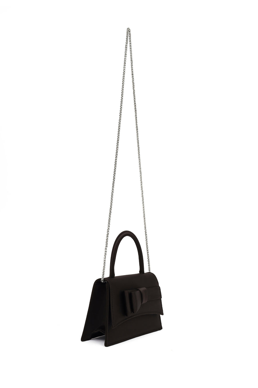Women's Black Long Chain Strap Mini Shoulder Bag
