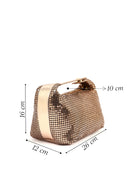 Kadın Bronz Pullu Mini Kol Çantası | Derimod