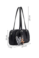 Kadın Siyah Aksesuarlı Omuz Çantası | Derimod