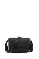 Women's Black Long Strap Patterned Crossbody Bag | Derimod