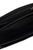 Women's Black Long Strap Patterned Crossbody Bag | Derimod