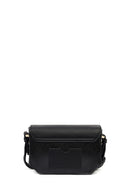 Women's Black Long Strap Patterned Crossbody Bag | Derimod