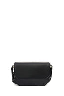 Women's Black Long Strap Patterned Crossbody Bag | Derimod
