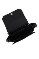 Women's Black Long Strap Patterned Crossbody Bag | Derimod