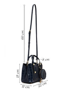 Kadın Lacivert Uzun Askılı Mini Klasik Kol Çantası | Derimod