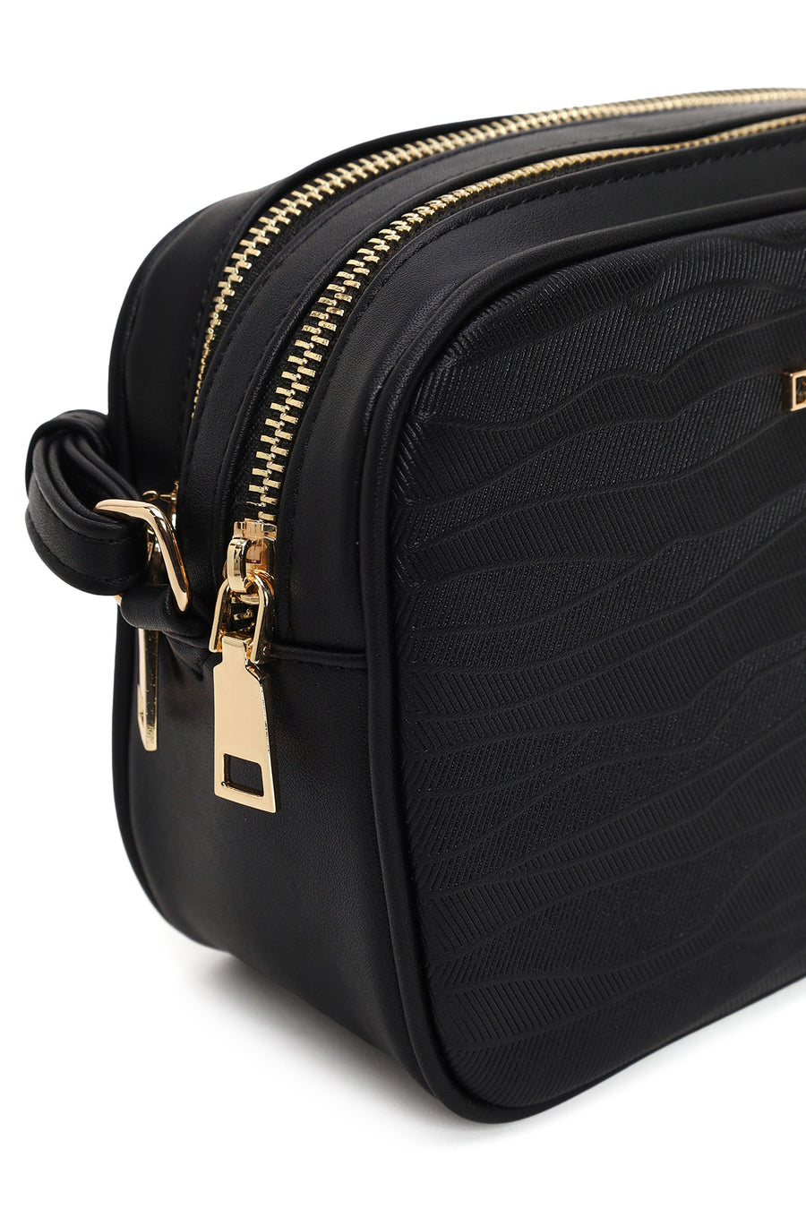 Women's Black Printed Crossbody Bag