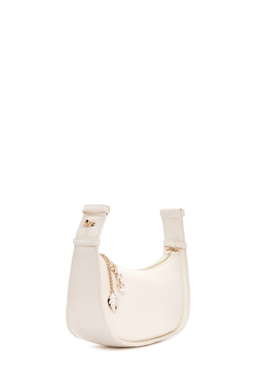 Women's Cream Charm Shoulder Bag