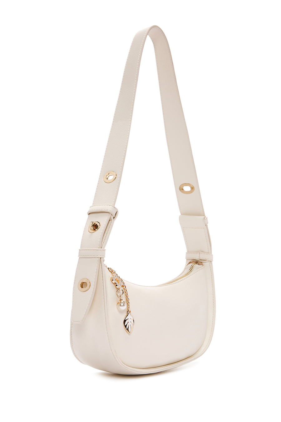 Women's Cream Charm Shoulder Bag